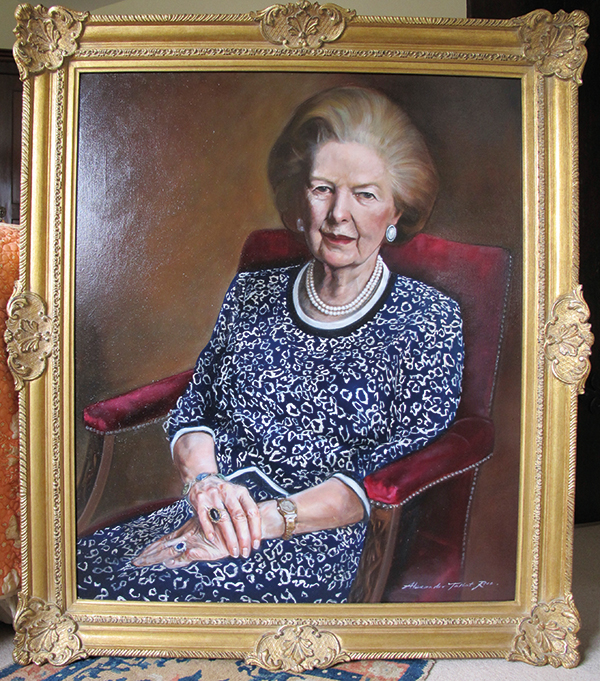 Painting of British leader Margaret Thatcher by Alexander Talbot Rice
